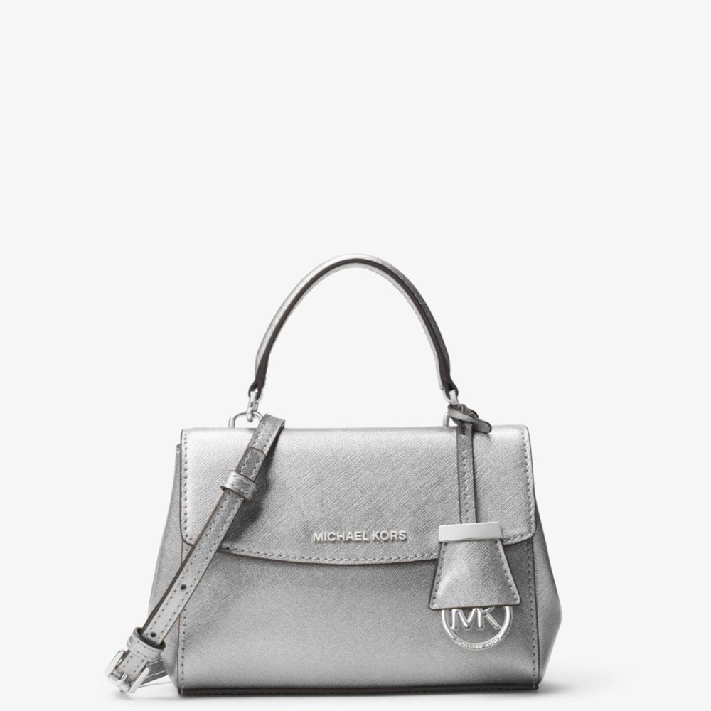 Ava Extra Small Shoulder Bag Woman Silver Michael Kors